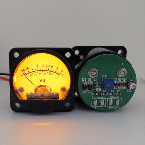 2pcs 45mm Big VU Meter Stereo Amplifier Board level Indicator Adjustable With Driver