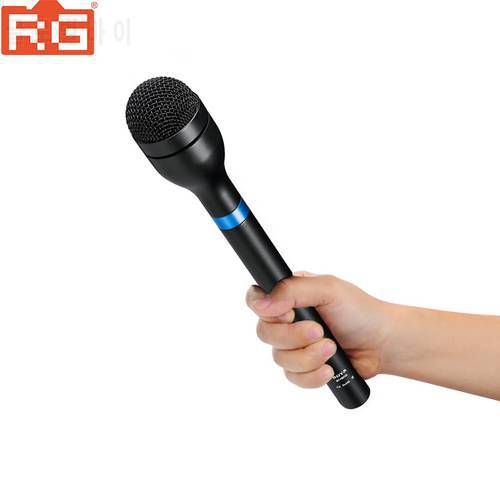 BOYA BY-HM100 Handheld Dynamic Microphone Aluminum Alloy Body Omni Directional Mic XLR Output for ENG EFP Interview Presentation