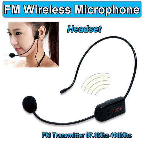 FM Wireless Microphone Headset for Loudspeaker/ teaching/sales promotion/meetings/tour guide L3EF Portable Megaphone Radio Mic