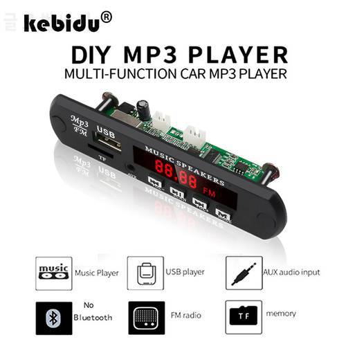 kebidu Bluetooth 5.0 Decoder Board Module MP3 WMA WAV AUX 3.5MM Car Audio MP3 Player USB TF FM Decoder Board With Remote Control