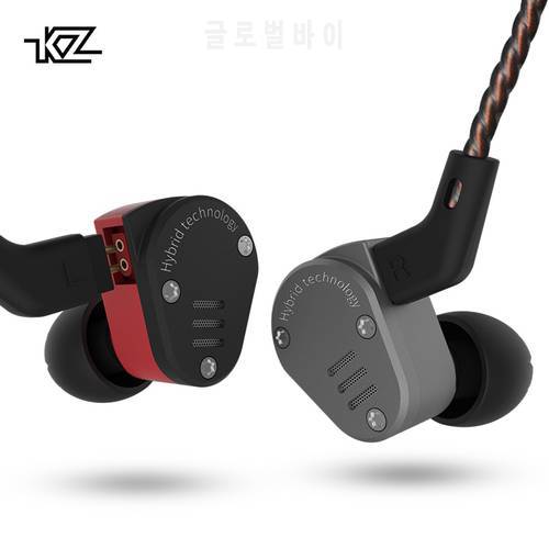 KZ ZSA Metal Earphones Armature Dynamic Hybrid HIFI Bass DJ Sport Monitor Headset Earbuds Noise Cancelling