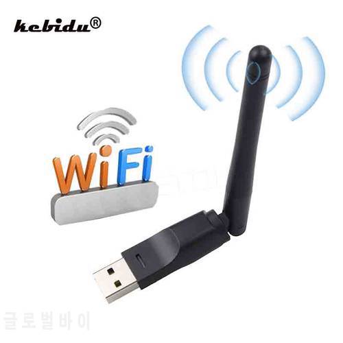 kebidu New WIFI USB Adapter MT7601 150Mbps USB 2.0 WiFi Wireless Network Card 802.11 b/g/n LAN Adapter with rotatable Antenna