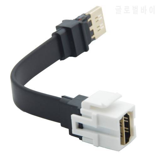 keystone HDMI connector with 15CM length flat cable