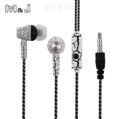 M&J A11 In Ear Crack Earphone Super Deep Bass Studio Monitor Stereo Headset Music Earbuds With Microphone For PC iPhone Samsung