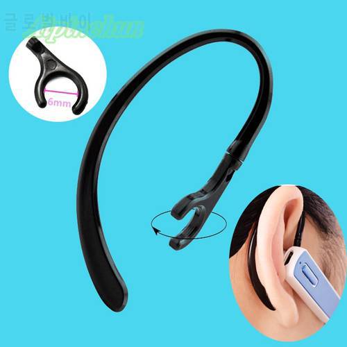 Aipinchun 3Pcs Black 6mm 360 Rotary Earhook Headset Accessories Durable Plastic Fit For Bluetooth-Compatible Headset