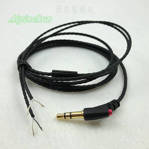 Aipinchun High Quality 3.5mm 3-Pole Jack DIY Earphone Audio Cable Replacement Headphone Silver-Plate OFC Wire AA0227