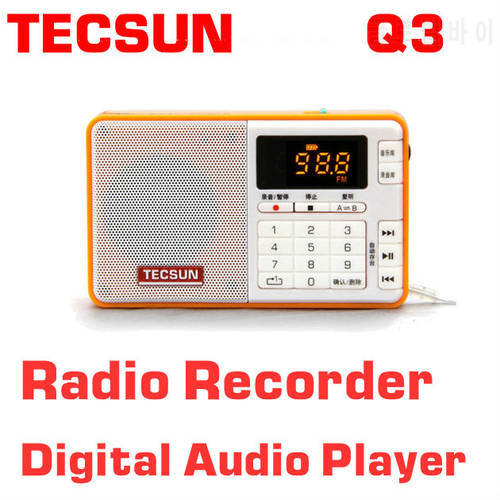 TECSUN Q3 Stereo Radio Pocket Size MP3 Player FM Mini Radio with Multi-color Selection Portable Radio