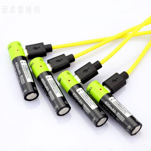 ZNTER AAA rechargeable battery 1.5V AAA 600mAh USB lithium polymer rechargeable battery with Micro USB cable