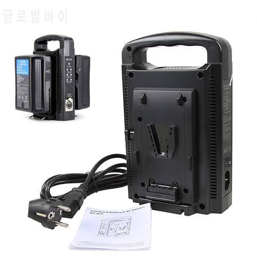 V mount battery BP-2CH Dual Quick Battery Charger & AC Adapter for 14.4V/ 14.8V V-mount Battery Sony BP-95W BP-150W BP-190W
