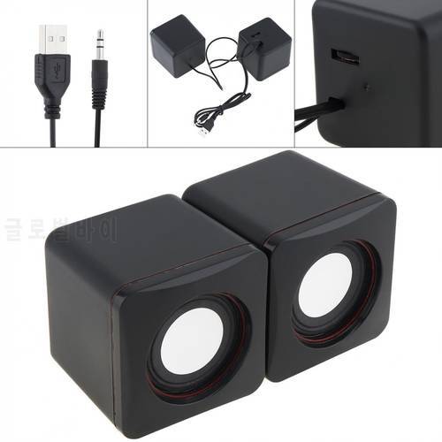Portable 101Z 0.5W USB 2.0 Speakers with 3.5mm Stereo Jack and USB Powered for PC / Laptop / Smartphone