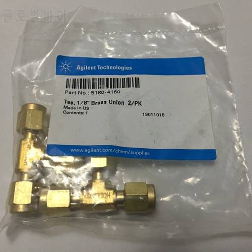 For Agilent Tee 5180-4160 1-8 in, brass, 2 Per Pack