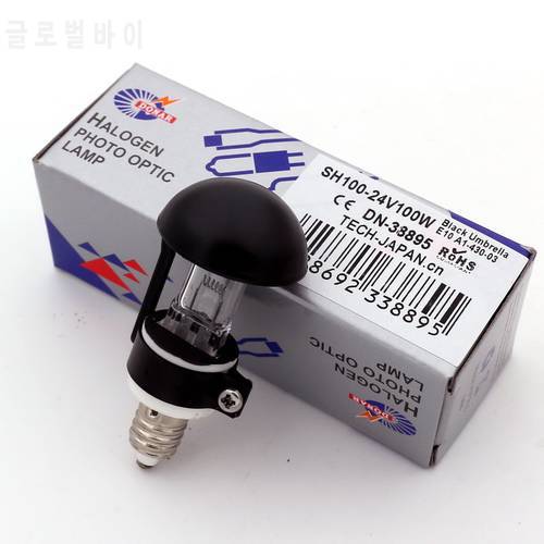 For DONAR SH-100 24V100W Screw E10 Halogen Lamp Black Cap Cold Light Shadowless Lamp SH100 DN-38895