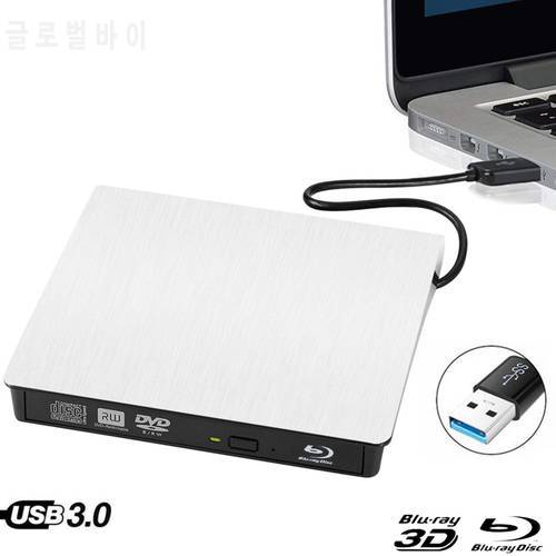 Bluray USB 3.0 External DVD Drive Blu-ray Combo BD-ROM 3D Player DVD RW Burner Writer for Laptop Computer Mac PC HP ACER Lenovo