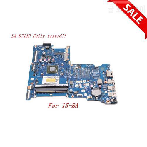 NOKOTION 858589-601 858589-501 Laptop Motherboard for HP 255 G5 LA-D711P 858589-001 E2-7100 CPU Main board Fully Tested