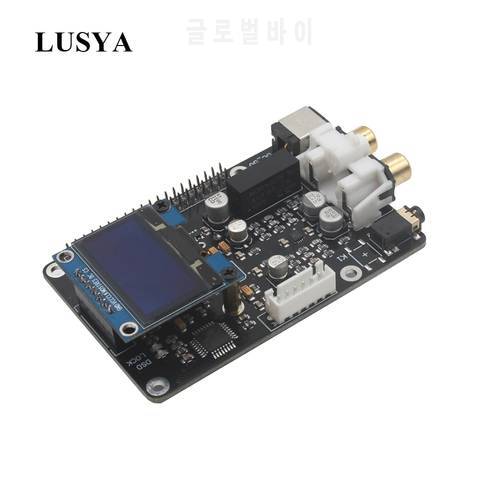 Lusya OLED ES9038q2m OPA1612 Op Decoder Digital broadcast board I2S 32bit/768K DSD512 for Raspberry pi 2B 3B 3B+ 4B DAC G4-001