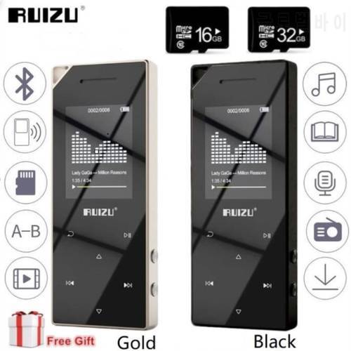 Ruizu Bluetooth MP3 Music Player Touch Screen Metal Housing 16GB Portable Digital MP3 Music With Audio Player With Speaker