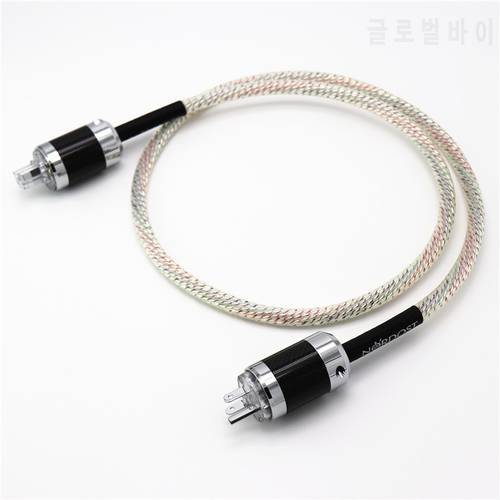 Hi-End carbon fiber US/EU/AU version power plugs connector 9 cores 16AWG 7N silver plated OCC Hifi power cable