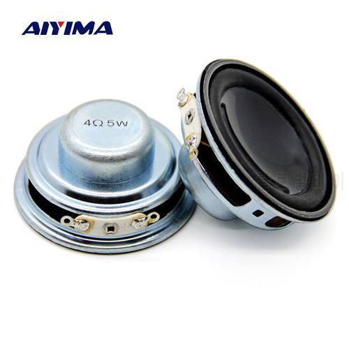 AIYIMA 2Pcs 45MM Mini Audio Portable Speakers 4OHM 5W Bass Speaker Woofer Multimedia Loudspeaker DIY For Home Theater