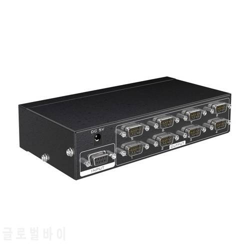 Industrial 4 or 8 Port RS232 Splitter Bidirectional RS-232C Serial Port COM DB9 Distributor 115.2Kbps 30M