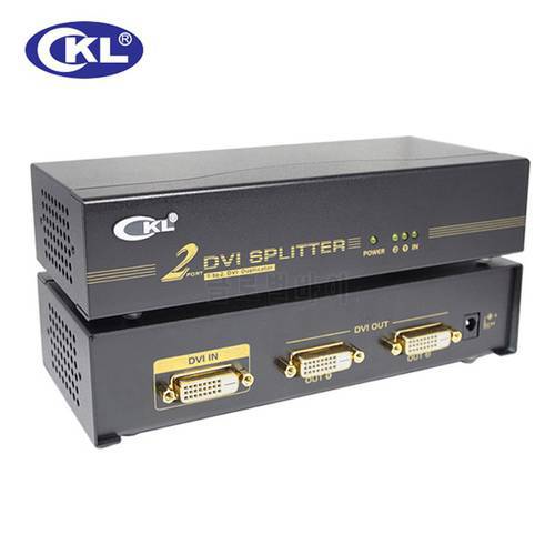 CKL-92E 2 Port DVI Splitter 1 x 2 DVI Signal Distributor Box