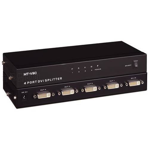 4 Port DVI Splitter 1 in 4 out 1x4 Video Distribution Amplifier HD UXGA 165MHz Metal shell