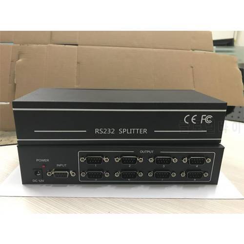 Industrial 8 Port RS232 Serial Port Splitter 1x8 8x1 RS-232C COM DB9 Distributor