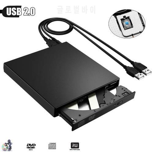 USB 2.0 Slim External DVD RW CD Writer Drive Burner Reader Player Optical Drives For Laptop PC