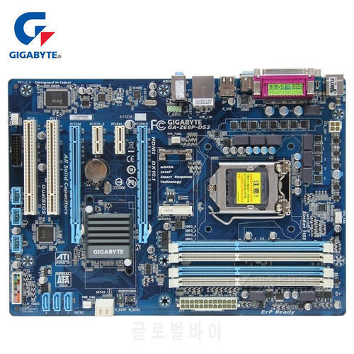 Gigabyte GA-Z68P-DS3 Original Motherboard LGA1155 DDR3 32G For Intel Z68 Z68P-DS3 Desktop Mainboard SATA III II PCI-E 3.0 Boards
