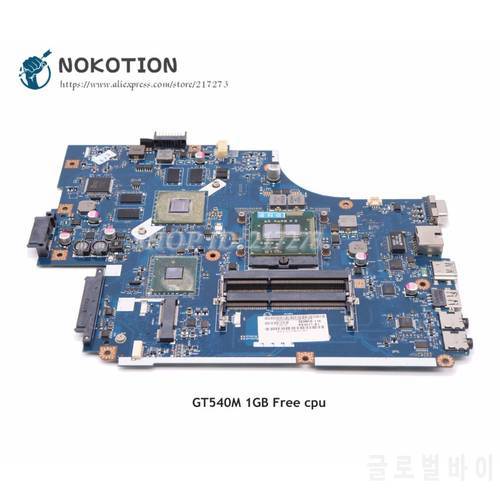 NOKOTION For Acer aspire 5741 5741g 5742 5742G Laptop Motherboard MBRB902001 LA-5893P LA-5894P Main Board HM55 DDR3 GT540M 1GB