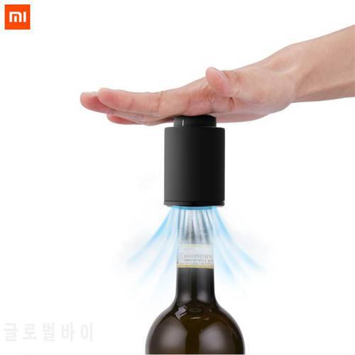 New Youpin Circle Joy Wine Stopper Vacuum Memory Wine Stopper ABS+ Silicone Electric Stopper Wine Corks Metal Digital Scale