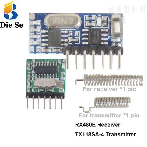 433Mhz Wireless Transmitter and Receiver Module Learning Code EV1527 Decoding Module 4CH output With Learning Button DIY remote