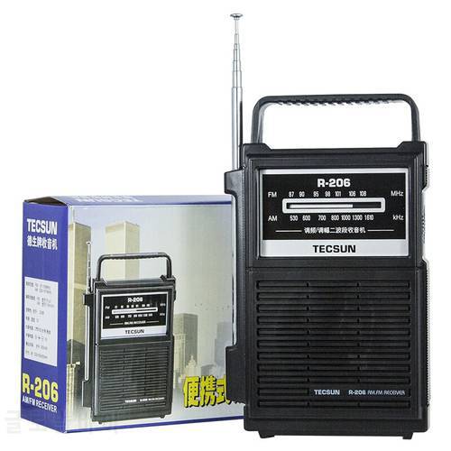 Full Brand TECSUN R-206 Am/FM/MW/SW1-6 Multy-band Clock tube radio Radio retro Receiver Digital Demodulation Stereo Radio