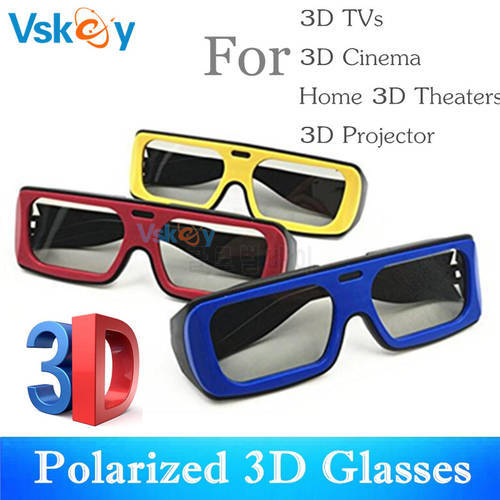 VSKEY 5Pcs for Adult Polarized 3D Glasses for Passive RealD 3D Cinemas 3D 4D 5D Movies Theaters System HD Men/Women
