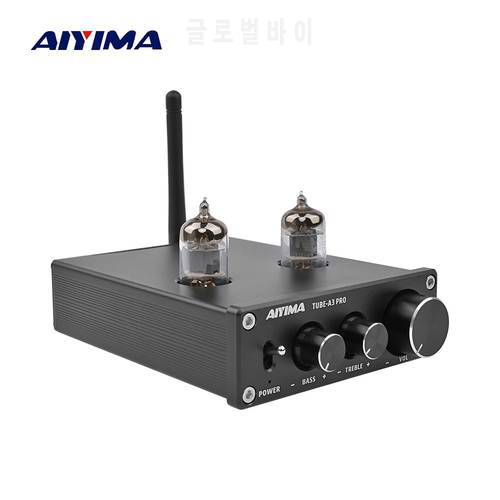 AIYIMA Bluetooth 5.0 6K4 Vacuum Tube Amplifier Preamplifier Preamp AMP With Treble Bass Tone Adjustment For Home Sound Theater