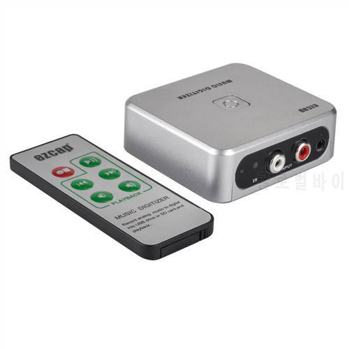USB Audio Capture Recorder,Music Digitizer Box Converter Adapter Save Analog Music Audio to USB Flash /SD as MP3 IR Remote