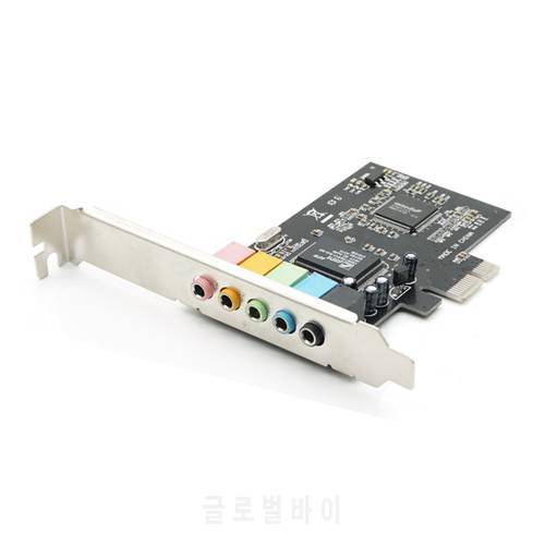 PCI Express PCI-E 5.1ch 6channels CMI8738 Audio Sound Card D5257A Fshow windows7/8 Free Shipping