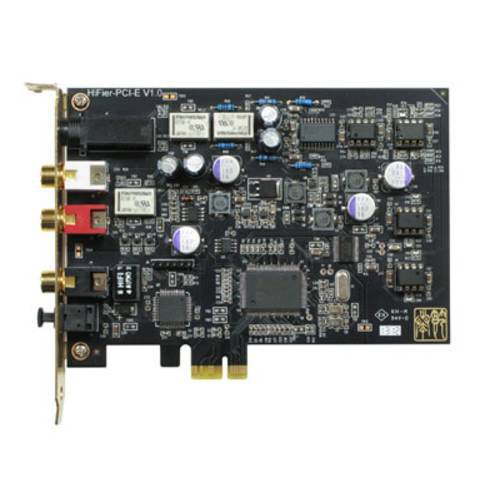TEMPOTEC HIFIER Serenade PCI-E Sound Card Coaxial/Optical outputs support AC3 DTS 192KHz/32bit Stereo headphone outputs with Amp