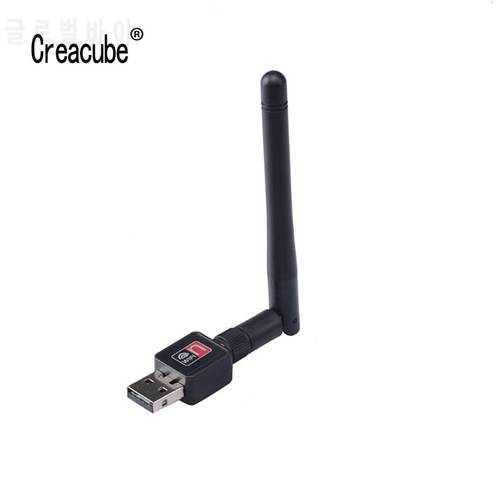 Creacube USB Wifi Adapter 150Mbps 150M 2dBi WiFi Dongle Wi-fi Receiver Wireless Network Card 802.11b/n/g Wifi Ethernet For PC