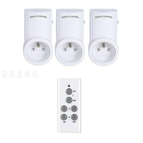 Universal 433 mhz Remote Control Switch Wireless RF Switch EU French Power Plug Socket Programmable Light Outlet Home Assistant