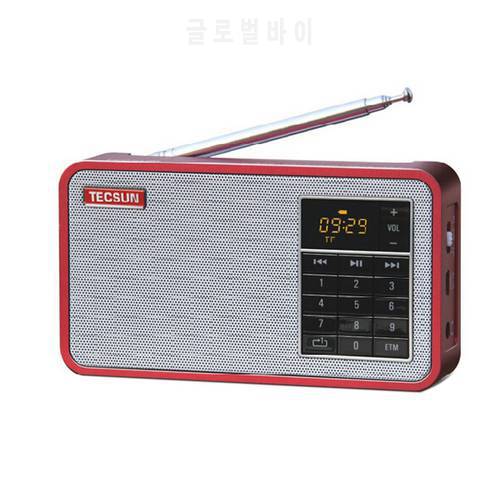 Free Shipping Tecsun X3 FM stereo radio / MP3 player, portable speaker card Metallic Breakpoint memory play clock fm radio