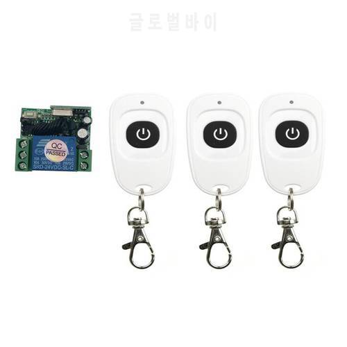 DC 24 v 1channel mini RF wireless remote control light switch Learning code receiver transmitter 315/433MHZ