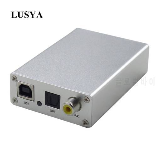 Lusya USB DAC decoder OTG external audio card Amp USB to Optical fiber coaxial SPDIF RCA Output T0728
