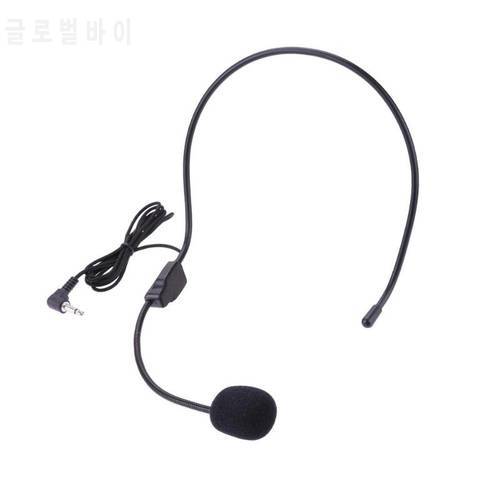 Universal 3.5mm Jack Wired Headset Microphone for Tour Guide Teaching Lecture Portable Condenser Mic For Loudspeaker