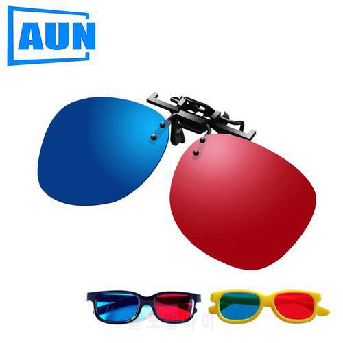 AUN 3D Glasses Red-Blue 3D Glasses for AUN Projector LED TV 4K 1080P Theater Gift Box DL02