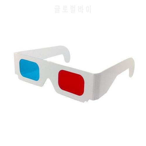 DHL free shipping (500pcs/lot) Blank Red Blue/Cyan paper anaglyph 3d glasses for 3D pictures, 3D games, 3D movies