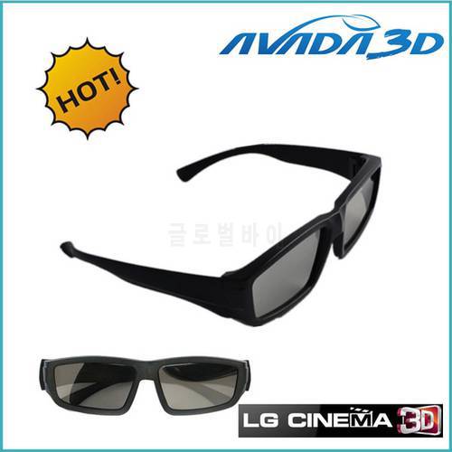 Free Shipping Wholesale 10pcs/Lot Circular Polarized 3D Glasses Passive 3D Eyewear for LG CINEMA 3D TV/RealD 3D Cinema