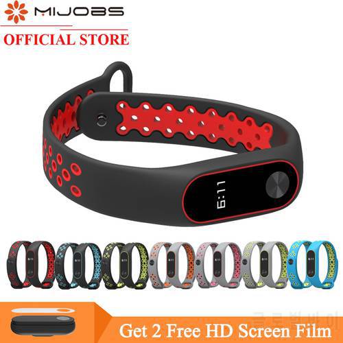 For Mi Band 2 Strap for Smart Watches Bracelet for Xiaomi Mi Band 2 Wristbands Sport Silicone Dual Color Xiomi Correas Pulseira