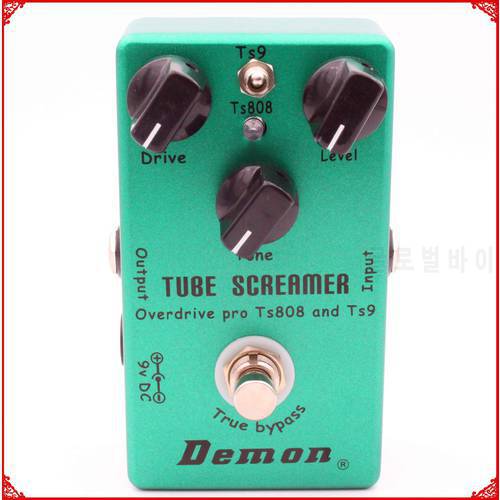 Demon fx Hand Made Guitar Effect Pedal TS9 and TS808 Tube Screamer 2 in 1 Overdrive And True Buypass