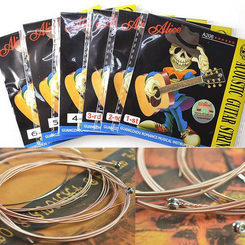 1 Pc Alice A206 Acoustic Guitar Strings 1st/2nd/3rd/4th/5th/6th High Quality 1 Piece Guitar Parts Accessory Strings