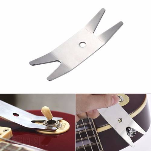 Pocketable Guitar Wrench Knob Tool Multifunction Stainless Steel Spanner Jack Tuner for Guitar Bass Mandolin